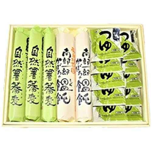 骨寺村荘園 南部一郎南瓜饂飩・自然薯蕎麦(うどん200g×2袋・そば200g×3袋)つゆ付き