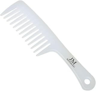 Wide Tooth Comb – White Detangling Comb for Curly, Thick, or Wet Hair – Anti-Breakage Styling Tool for Shower, Conditioner, and Everyday Use – For All Hair Types