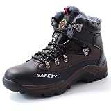 Lyoridra Arbeitsschuhe Herren Damen Sicherheitsschuhe wasserdicht S3 Stahlkappe Winter Warm Gefüttert Schutzschuhe Gr.35-46