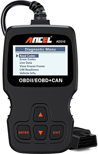 Ancel Ad310 Classic Enhanced Universal Obd Scanner Car Engine Fault Code Reader Can Diagnostic Scan Tool, Read & Clear Error Codes For 1996 (Black)