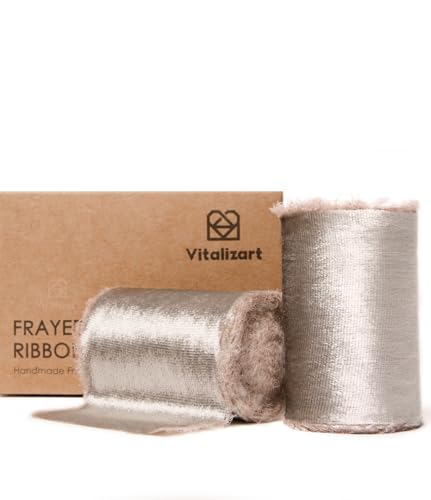 Vitalizart Light Brown Ribbon Silky Velvet...