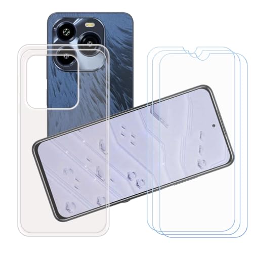 pFZZSZSP[X Kp Oukitel C65 Pro (6.7") + [3]KXXN[یtB Aȃ\tgVRP[XیTPUJo[̃P[XJo[