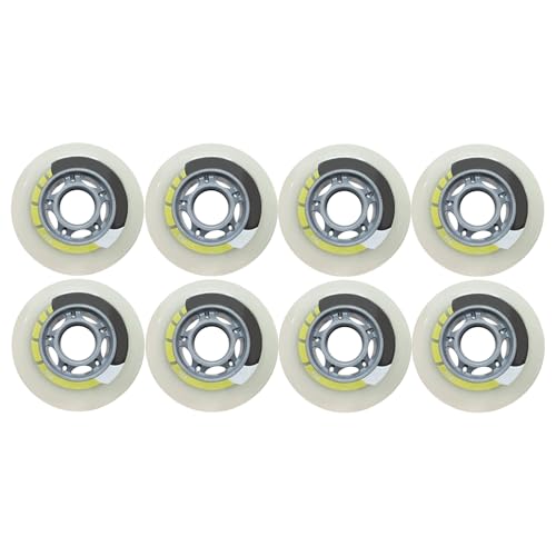 JCCHT 8 Pack Inline Skate Wheels 78mm 80A Roller Hockey Wheels for Indoor Outdoor Skate Replacement Accessory,78mm,B