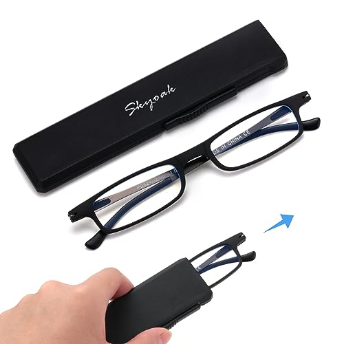 SKYOAK Óculos de leitura ultrafinos leves e dobráveis para mulher...