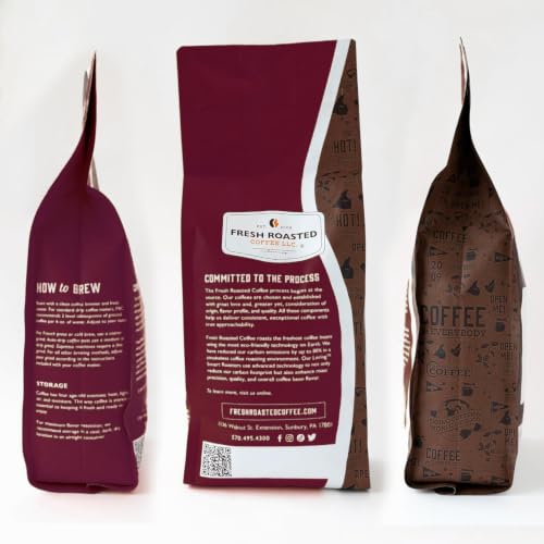 Image of Fresh Roasted Coffee, Decaf Blueberry Crisp Flavored Drip Ground Coffee, Medium Roast, Kosher, 2 lb (32 oz)