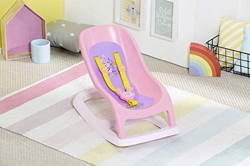 BABY Born Bouncing Chair for 43 cm Doll - With Safety Straps - Easy for Small Hands, Creative Play Promotes Empathy and Social Skills, For Toddlers 3 Years and Up