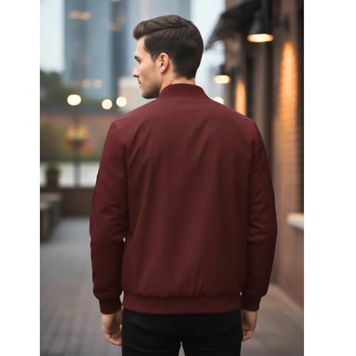 Image of MIA FASHION Jacket for Men Winter Wear Full Sleeves Jacket | Zipper Lightweight Jacket | Casual Bomber Regular Fit