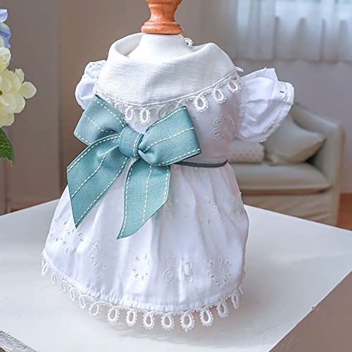 Dog Cute Princess Dress Summer Pet Clothes For Small Dogs Elegant Bowknot Puppy Sundress Holiday Lightweight Breathable White Outfits Female Cat Dog Yorkie Chihuahua Dress Apparel #TOP5
