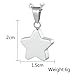 Aienid Joyería Acero Inoxidable Colgante para Parejas Colgantes para Cenizas Estrella Lisa...