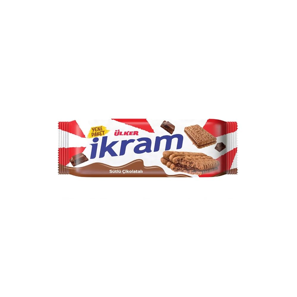 ÜLKER İkram Çikolatalı Kremalı Bisküvi, 84 Gr