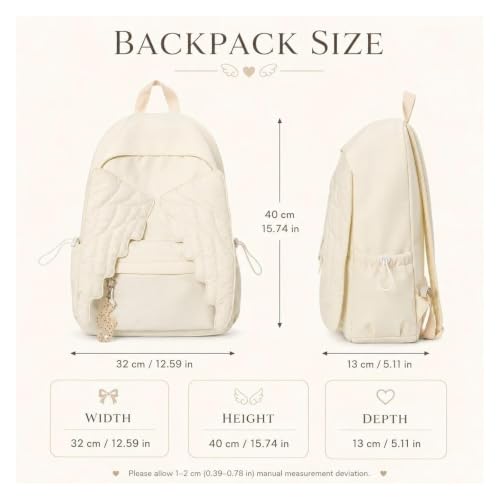 Mochila de nailon con diseño de ala para salidas urbanas de mujer 7