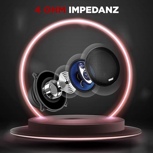 Pyle 5.25” Car Sound Speaker (Pair) - Upgraded Blue Poly Injection Cone 3-Way 200 Watt Peak w/Non-fatiguing Butyl Rubber Surround 100-20Khz Frequency Response 4 Ohm & 1" ASV Voice Coil - Image 5