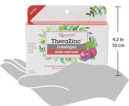 Quantum Health Therazinc Cherry Lozenges, Made With Zinc Gluconate For Immune Support, 24 Count #TOP2