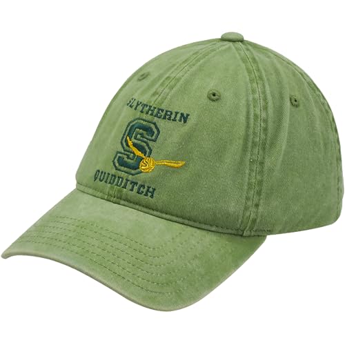 Harry Potter Baseball Cap Quidditch Womens Adjustable Cotton Dad Hat with Curved Brim Slytherin One Size