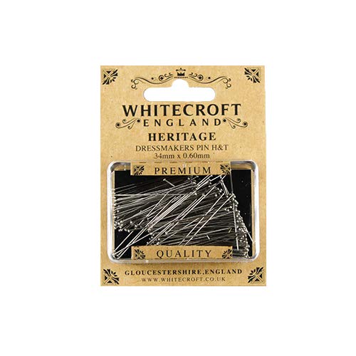 Whitecroft Heritage Silver Dressmakers Pins H&T 34Mm X 0.60Mm