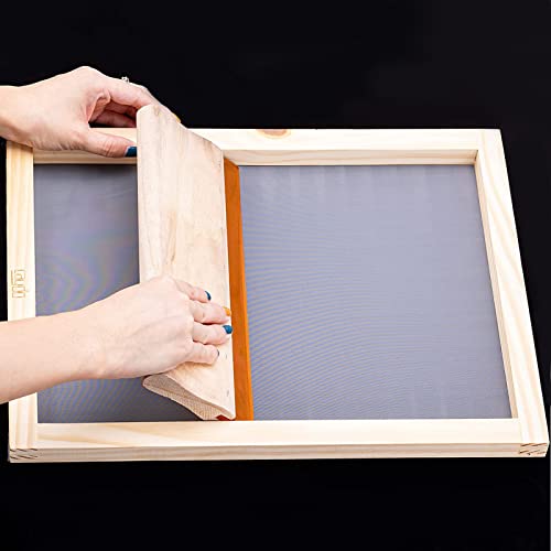 Caydo 4 Pieces 4 Size Screen Printing Frame With 110 Mesh For Screen Printing Beginners And Kids, 9 X 5.1 Inch, 10.6 X 6.7 Inch, 12.2 X 8.2 Inch, 14 X 10 Inch #TOP2