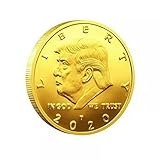 Vbeca Donald Trump Coins - The 45th President, Including Gilded Collectible Coins and Shells, re-Election Gifts, Show Your Support for Keeping America Great (Style A-Gold)