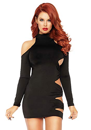Robe cold shoulder noir Leg Avenue vêtement de nuit confortable taille M