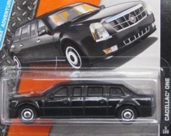 MATCHBOX 2015 RELEASE LONG CARD #5/120 BLACK CADILLAC ONE LIMO DIE-CAST by MATTEL
