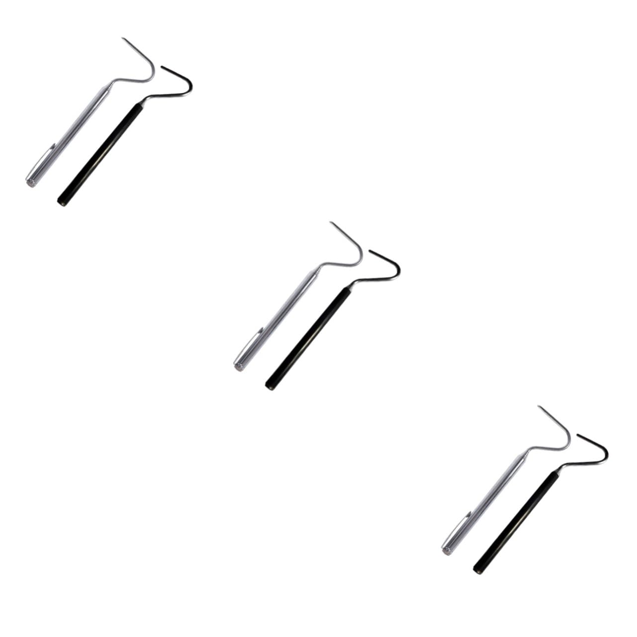 INOOMP 6piezas Gancho Telescópico De Acero Inoxidable para Reptiles Herramienta Profesional para Captura De Serpientes Negro y Plata