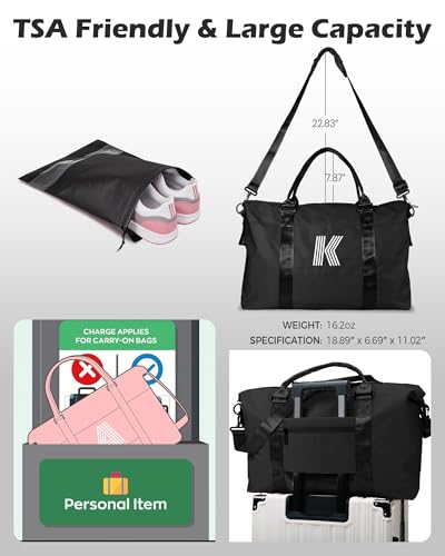 Image of Gifts for Daughter, Initial Travel Duffel Bags, Sports Bags