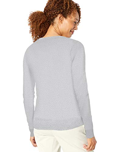 Amazon Essentials Women's Lightweight Crewneck Cardigan Sweater (Available In Plus Size), Light Grey Heather, X-Small #TOP3