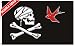 LUCKGEEY Double Sided Pirate Jack Sparrow Jolly Roger Crossbones Skull Flag 12x18inch, 220D Heavy-duty Printing 3Ply Boat Flags,Flags with Rust-proof Brass Grommets. (Boat flag)