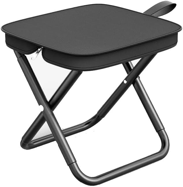 超軽量折りたたみスツール 3-in-1 ポータブル アウトドア ピクニック キャンプ 折りたたみ椅子 超軽量 釣り 旅行(Black