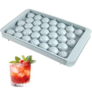 Aubeifou Kugel Eiswürfelform mit Deckel