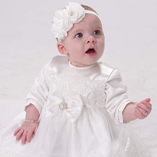 Precious Pieces Children's Baptism, Christening Sterling Silver Cross Bracelet With Cultured Pearl And High End Crystal (Med) #TOP2