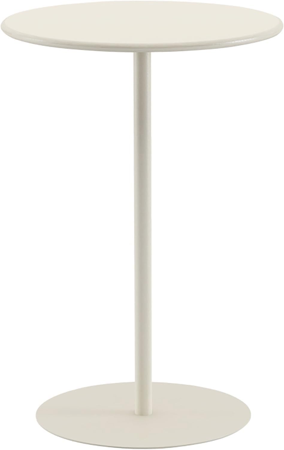 Table d'appoint ronde moderne en métal noir 48x71 cm pour la décoration du salon