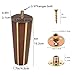 Texphw Wood Furniture Legs Set of 4 Square Round Couch Legs Brown Sofa Dresser Legs, Century Modern Sofa Replacement Parts for Armchair Recliner Coffee Table Cabinet Bed Chair Legs (Brown, 6 Inch)