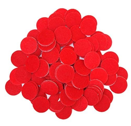 Ronds de feutre rouge autocollants pour stopper les rayures de table et stabiliser bibelots