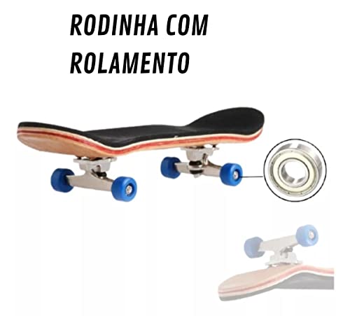 Skate Dedo Profissional De Madeira Com Rolamento Fingerboard