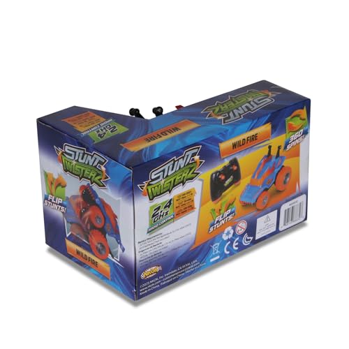 NKOK Stunt TwisterZ Wild Fire Remote Control Car for Kids, RC Car Toy with 360&deg; Spins, Wheelies & Twist Stunts, 2.4GHz Multi-Player Racing, Fun Gift for Boys and Girls