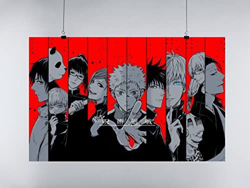 Image of AD INFINITUM Anime jujutsu kaisen 300 gsm Paper Wall Poster, Multicolor | 13 x 19 inches | (JUJUTSU KAISEN -2)