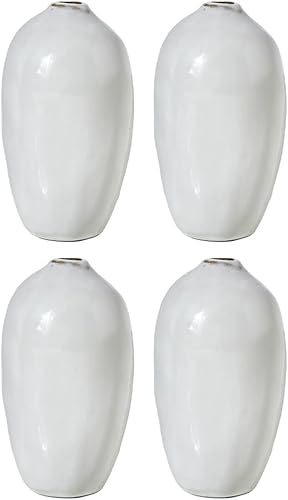 Miniatura 10 de Serene Spaces Living Tazón de cerámica esmaltada con base - Pieza central para bodas vintage, eventos, mide 6 pulgadas de alto y 5.75 pulgadas de