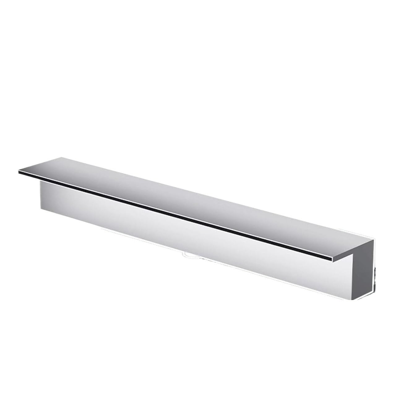 1 cascade personnalisable pour étangs extérieurs, 91 cm, sortie de pulvérisation pour jardin et piscine, finition argentée, parfaite pour les caractéristiques de l'eau de l'arrière-cour