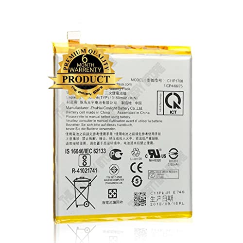 Image of THE BATTERY STORE C11P1708 Original Battery C11P1708 for Asus Zenfone 5 5Z ZE620KL Zenfone 5Z / ZE620KL X00QD ZS620KL Z01RD Battery with 6 Months Warranty*** (for Asus Zenfone 5 5Z ZE620KL)