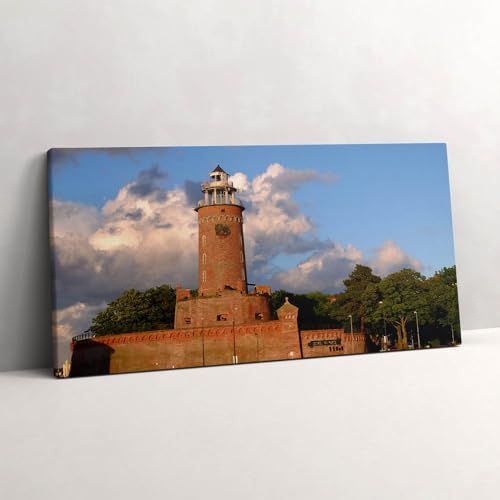 Peinture murale haut de gamme phare de Kołobrzeg en toile tendue