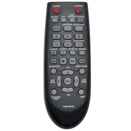 AULCMEET AH59 02612A TM930C reemplazo Remoto Compatible con Samsung Soundbar HW H550 HW H550/ZA HW H551/ZA HW H551 HW H355 HW H355/EN HW H355/ZF HW H355/XU