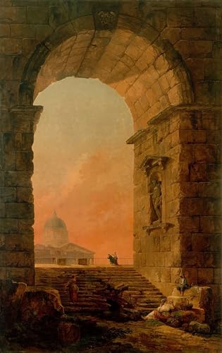 Affiche Hubert Robert le dôme de Saint-Pierre pour décoration salon 60x90cm