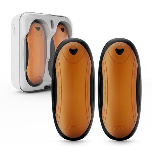 Hand Warmers 2 Pack with 10000mAh Charging Box,Portable Pocket Heater,24Hrs Long Safe Heat,Outdoor, Travel, Golf, Hunting, Camping,Gifts for Men Women