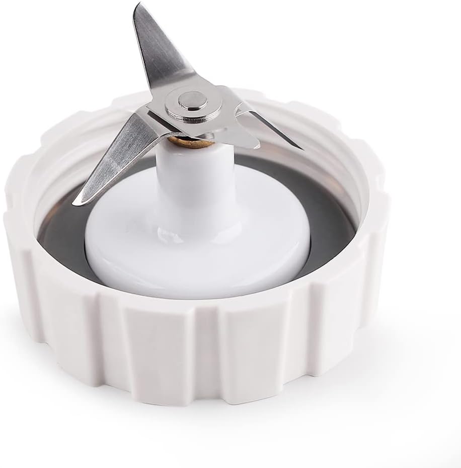 Replacement Parts 5cups Glass Jar with Blade and Base Bottom Cap,Compatible with Hamilton Beach Blenders(White)