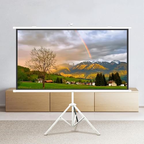 Pantalla de proyección portátil HD retráctil de 72" 16:9 con trípode