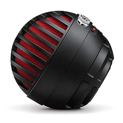 Shure MV5 Digital Condenser Microphone with USB and Lightning Cables - Black with Red Foam