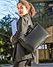 LOVEVOOK Laptop Bag Tote Bag for Women, Work Bags Teacher Tote Bag, Waterproof Leather Computer Bag, Business Laptop Purse Office Handbag Professional Briefcase, 15.6 Inch, Black