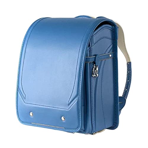 Mochila Escolar de PU Japonesa para niños y niñas, con Carga Reducida, Color Azul