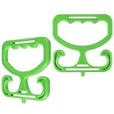 LXUEJIE 2 PCS Grocery Bag Carrier, Reusable & Easy to Carry Heavy Duty Plastic Bag Holder Holds 100lbs Comfortable Grip for Carrying Shopping Bags Grocery Bags Buckets & More