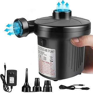OKPOW Air Pump for Inflatables 110V AC/12V DC Electric Portable Pump Air Mattress